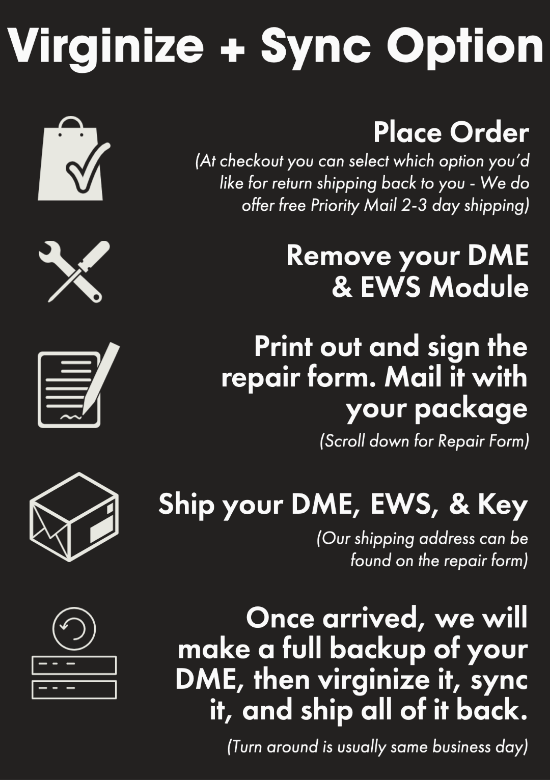 BMW DME Virginize Service - MS42 MS43 MS45 M5.2.1 M7.2 ME9.2